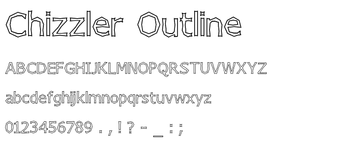 Chizzler Outline font